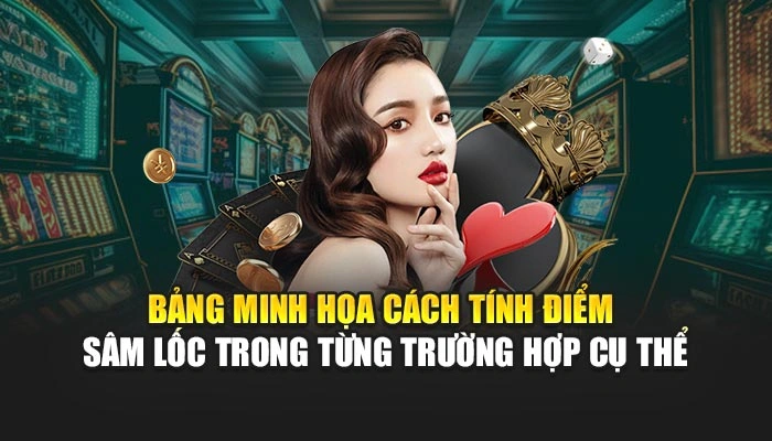 Bảng minh họa cách tính điểm sâm lốc trong từng trường hợp cụ thể