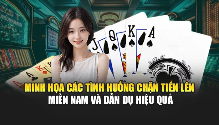 Minh họa các tình huống chặn tiến lên miền Nam và dẫn dụ hiệu quả