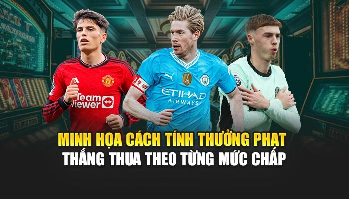 Minh họa cách tính thưởng phạt thắng thua theo từng mức chấp